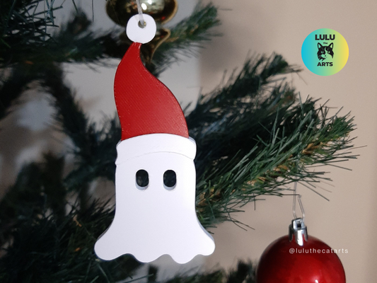 Spooky Santa Ghost Ornament/Keychain