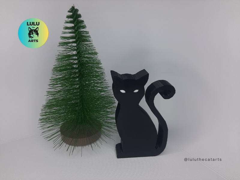 Minimalist Black Cat Decoration