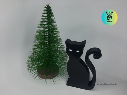 Minimalist Black Cat Decoration