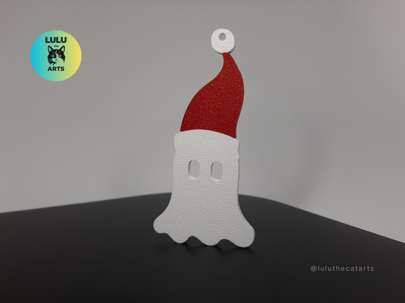 Spooky Santa Ghost Ornament/Keychain